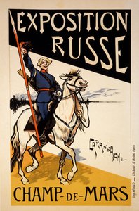 Juliste venäläiseen näyttelyyn Champs de Marsissa, Pariisissa, n. 1910